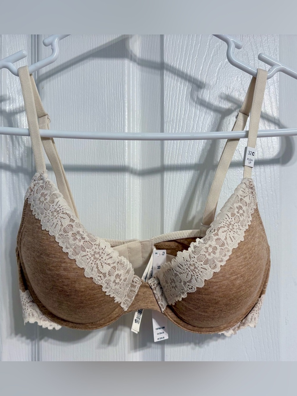 PINK Victoria's Secret Push Up Bra with Lace Trim